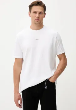 Paul&Shark tricou din bumbac Knitwear culoarea alb, cu imprimeu, 15311639 imagine