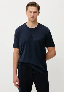 Paul&Shark tricou din bumbac Knitwear culoarea bleumarin, cu imprimeu, 15311641 imagine