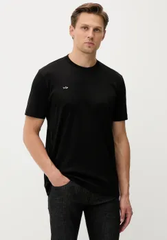 Paul&Shark tricou din bumbac Knitwear culoarea negru, uni, 15311610 imagine
