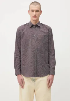 Paul Smith camasa din bumbac culoarea bordo, cu guler clasic, regular, M1R-901U-T02718 imagine