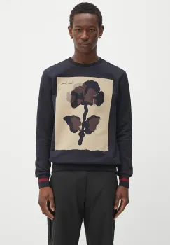 Paul Smith hanorac de bumbac culoarea bleumarin, cu imprimeu, M1R-302S-TP4930 imagine