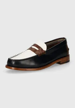 Paul Smith mocasini de piele barbati, culoarea albastru marin, M1S-LID06-NLEA imagine