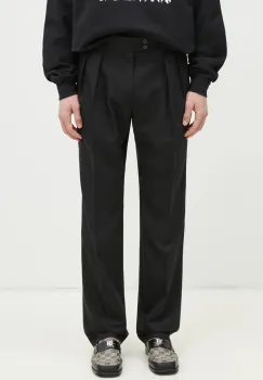 Paul Smith pantaloni de lana culoarea negru, drept, M1R-409Z-P00002 imagine