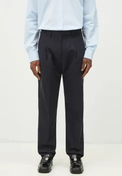 Paul Smith pantaloni din lana barbati, culoarea bleumarin, mulata, M1R-408Z-P02571 imagine