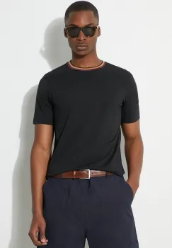 Paul Smith tricou din bumbac barbati, culoarea negru, neted, M1R-697PS-H00084 imagine
