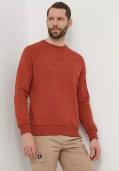 Peak Performance bluza barbati, culoarea maro, cu imprimeu imagine