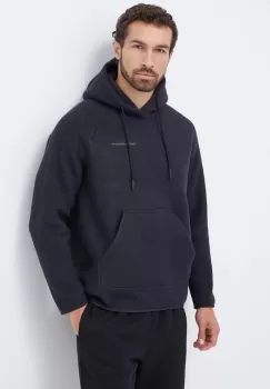 Peak Performance bluza barbati, culoarea negru, cu gluga, neted imagine