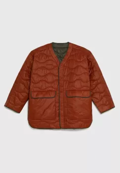 Peak Performance geaca cu doua fete Quilted femei, culoarea portocaliu, de tranzitie, oversize imagine