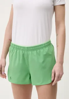 Peak Performance pantaloni scurti sport Trail Light culoarea verde, uni, high waist, G80231 imagine
