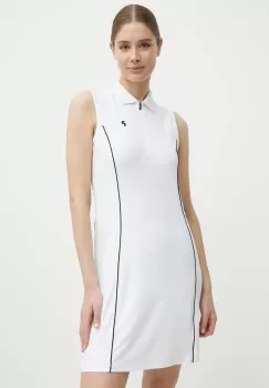 Peak Performance rochie sport Pique culoarea alb, mini, drept, G77183 imagine