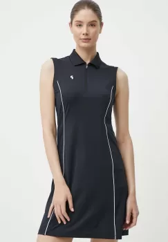 Peak Performance rochie sport Pique culoarea negru, mini, drept, G79984 imagine