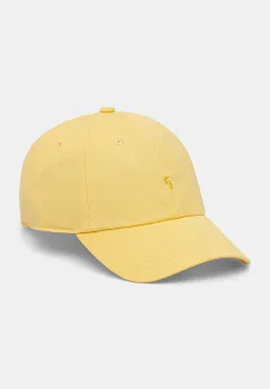 Peak Performance sapca de baseball din bumbac culoarea galben, neted imagine