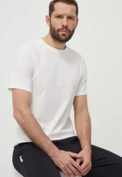 Peak Performance tricou din bumbac barbati, culoarea alb, neted imagine