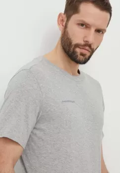 Peak Performance tricou din bumbac barbati, culoarea gri, neted imagine