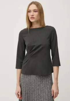 Pedro del Hierro bluza femei, culoarea gri, neted, 6638233 imagine
