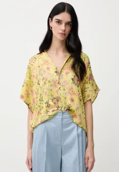 Pedro del Hierro camasa culoarea galben, cu guler clasic, relaxed, 7659067 imagine