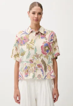 Pedro del Hierro camasa din bumbac culoarea bej, cu guler clasic, relaxed, 7659070 imagine