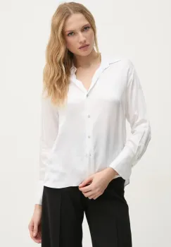 Pedro del Hierro camasa femei, culoarea alb, cu guler clasic, regular, 6638204 imagine