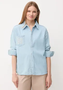Pedro del Hierro camasa jeans cu guler clasic, relaxed, 6639058 imagine