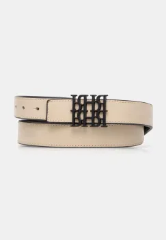 Pedro del Hierro curea de piele cu doua fete femei, culoarea bej, 4698164 imagine