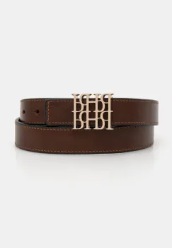 Pedro del Hierro curea de piele cu doua fete femei, culoarea maro, 4698164 imagine