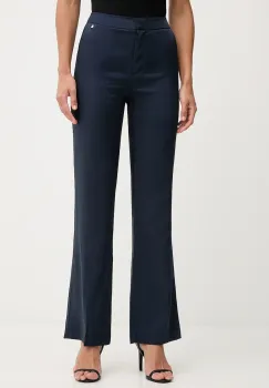 Pedro del Hierro pantaloni culoarea bleumarin, lat, high waist, 7602509 imagine