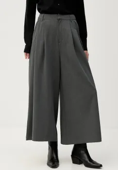 Pedro del Hierro pantaloni culoarea gri, lat, high waist, 7602527 imagine