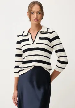 Pedro del Hierro pulover de bumbac culoarea bej, 3512894 imagine