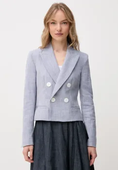 Pedro del Hierro sacou din bumbac cu doua randuri de nasturi, cu imprimeu, 6759162 imagine
