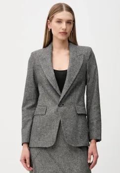 Pedro del Hierro sacou din lana culoarea gri, un singur rand de nasturi, melanj, 6752181 imagine