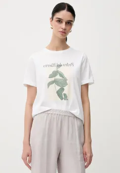 Pedro del Hierro tricou din bumbac culoarea alb, 4539617 imagine