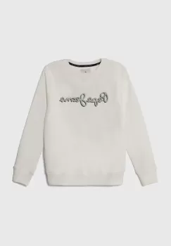 Pepe Jeans bluza copii culoarea alb, cu imprimeu imagine