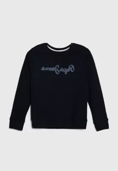 Pepe Jeans bluza copii culoarea albastru marin, cu imprimeu imagine