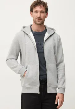 Pepe Jeans bluza DAMIAN ZIP barbati, culoarea gri, cu gluga, neted, PM582752 imagine