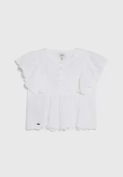 Pepe Jeans bluza de bumbac pentru copii OMAIRA culoarea alb, neted imagine