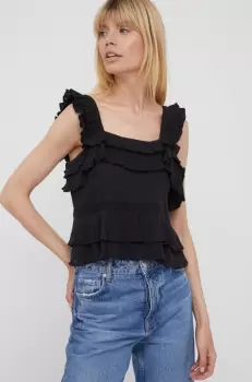 Pepe Jeans bluza din bumbac Nora femei, culoarea negru, neted imagine