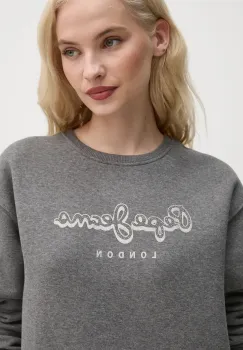 Pepe Jeans bluza FRANCESCA femei, culoarea gri, cu imprimeu, PL581458 imagine