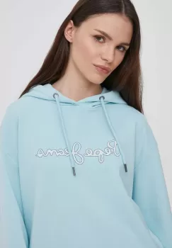 Pepe Jeans bluza Lana femei, cu gluga, cu imprimeu imagine