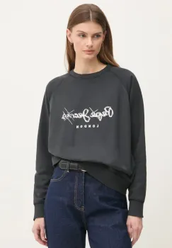 Pepe Jeans bluza LUPITA femei, culoarea gri, cu imprimeu, PL581467 imagine