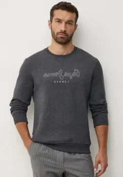Pepe Jeans bluza NEW NOUVEL CREW barbati, culoarea gri, neted, PM582719 imagine