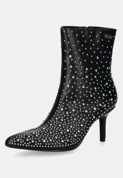 Pepe Jeans botine PRISTINA SHINY femei, culoarea negru, cu toc cui, PLS50570 imagine