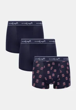 Pepe Jeans boxeri 3-pack culoarea bleumarin, PMU11188 imagine