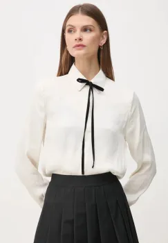 Pepe Jeans camasa ATHENEA femei, culoarea bej, cu guler clasic, regular, PL304970 imagine