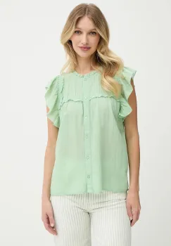 Pepe Jeans camasa culoarea verde, cu guler clasic, regular, PL305101 imagine