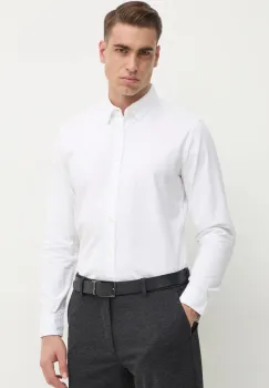 Pepe Jeans camasa din bumbac barbati, culoarea alb, cu guler button-down, regular imagine