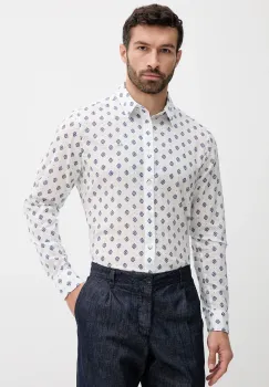 Pepe Jeans camasa din bumbac culoarea alb, cu guler clasic, regular, PM309091 imagine
