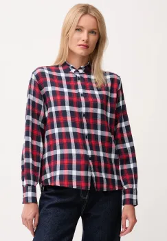 Pepe Jeans camasa din bumbac culoarea bordo, cu guler stand-up, regular, PL3051311 imagine