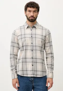 Pepe Jeans camasa din bumbac culoarea gri, cu guler clasic, regular, PM3090829 imagine