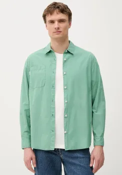 Pepe Jeans camasa din bumbac culoarea verde, cu guler clasic, relaxed, PM309075 imagine