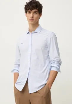 Pepe Jeans camasa din bumbac MARK barbati, cu guler italian, slim, PM308716 imagine